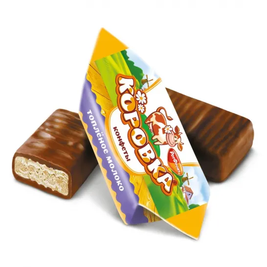 Конфета Коровка вкус топленое молоко Рот Фронт